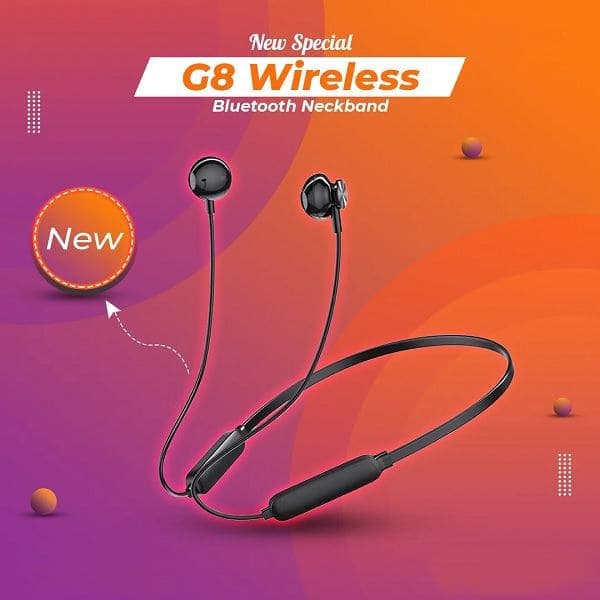 G8 Sports Neckband With Magnetic Headsets DSEG0015